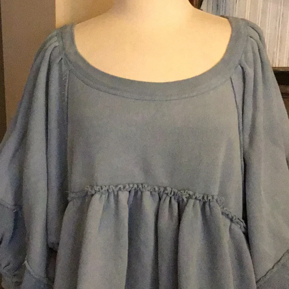 Free People Sunchild Pullover Sweatshirt Tunic Dress - Picture 3 of 5